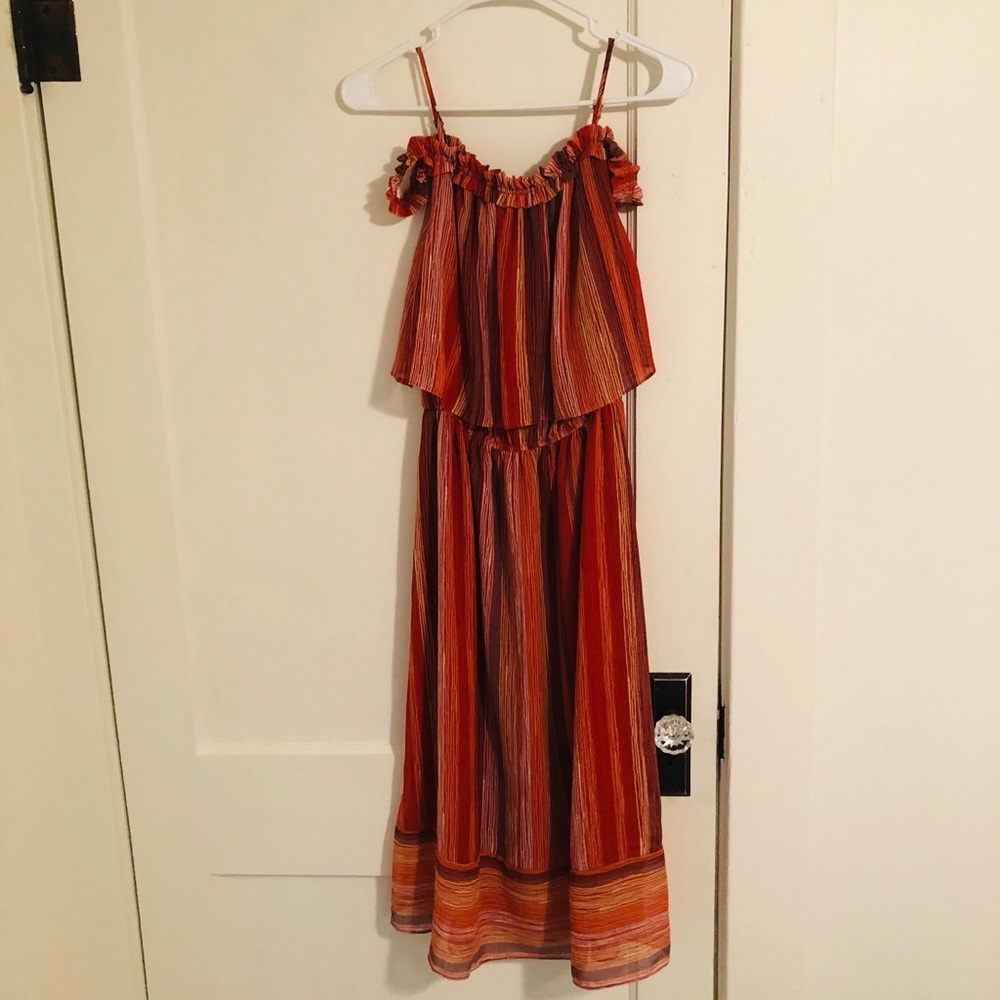 Massimo off the shoulder tiered peasant dress